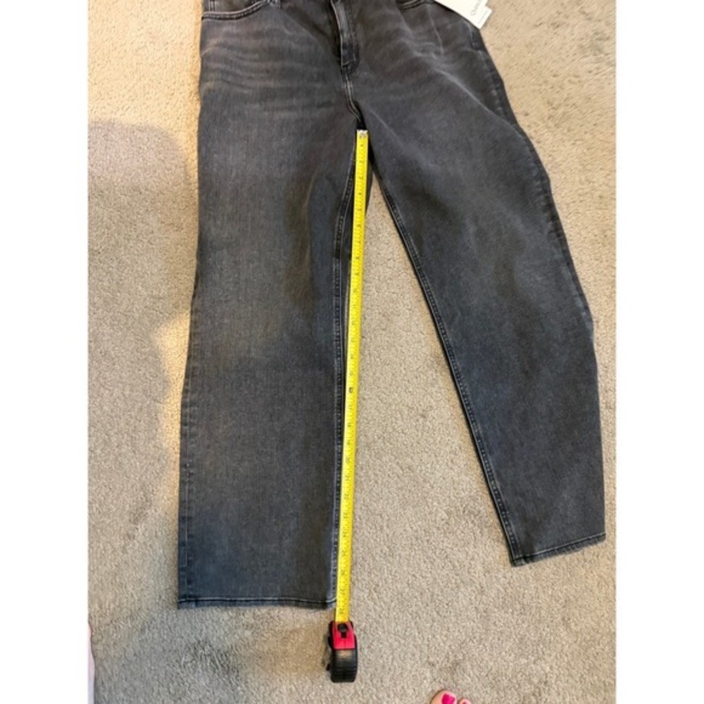 Quince Bella Stretch Straight Jeans Greyed Out Faded Black Size 32 W-PNT-189 - Picture 11 of 12